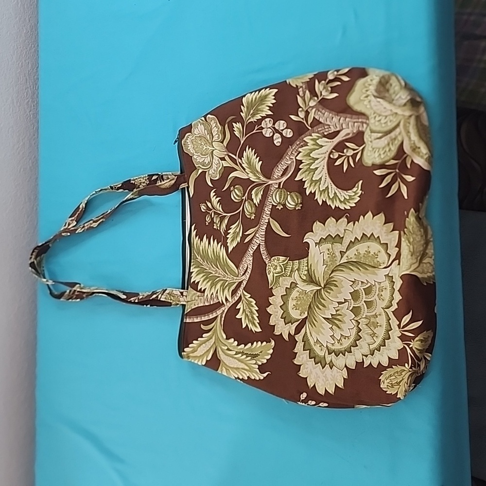 Handmade Hand Crafted Floral Shoulder Tote Handbag Purse